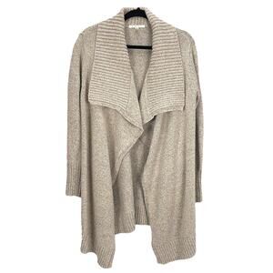 CABI Women's LONG CASCADING DUSTER SWEATER Beige Size MEDIUM